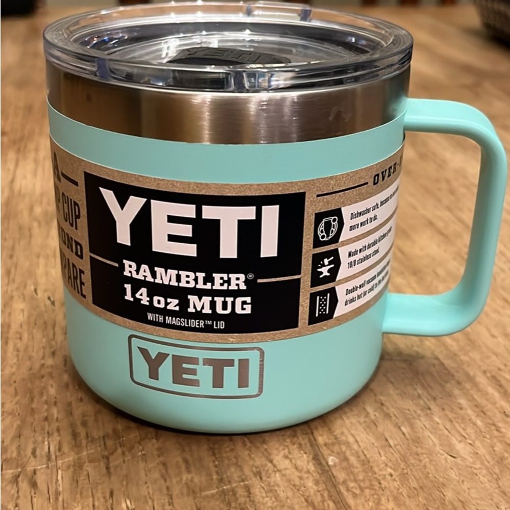 YETI Rambler 14 oz Mug in Seafoam